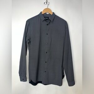 The Kooples Paris Slim Fit Shirt Navy Micro Polka‎ Dot Large